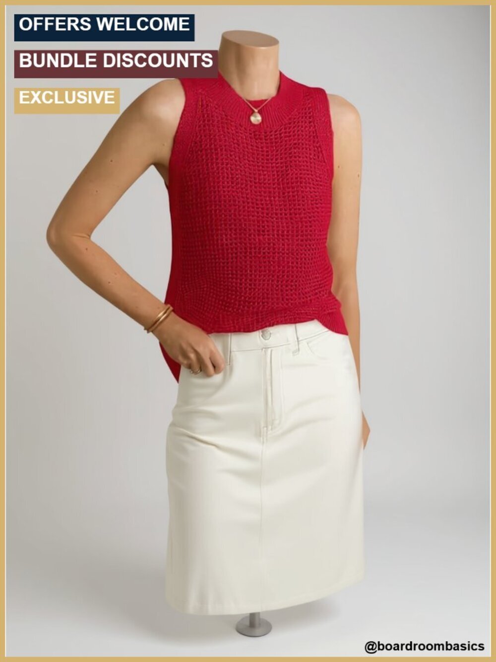 Crochet Tank Top Sleeveless Hollow Out Loose Knit Sweater Vest